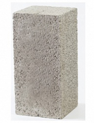 Блок стеновой керамзитобетонный 390х190х190 полнотелый